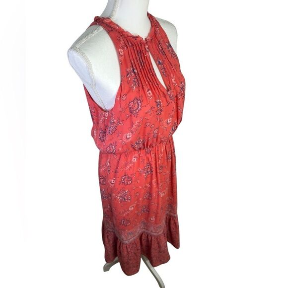 JOIE CHARACTER Silk Sleeveless MIDI Dress Strawberry Paisley Sz M Bohemian Boho - Picture 9 of 12
